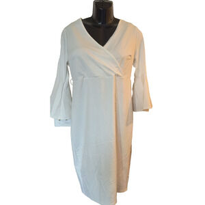 PINUP Fashion Women’s White V‑Neck Wrap Style Dress Size 16W W004